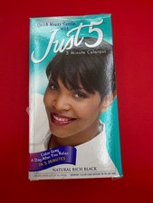 Just 5 Hair Color Women 2oz Natural Rich Black New Ammonia Free J-40 Cream picture