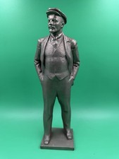 Vladimir Lenin Soviet Communism Bust Vintage Metal Statue Table Figurine USSR picture