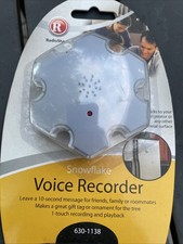 Voice Recorder RadioShack Snowflake 630-1138 Elder Memory Helper Senior Reminder picture