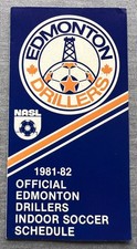 1981-82 Edmonton Drillers NASL Indoor Soccer Pocket Schedule  picture