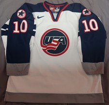 Rare Vintage NIKE Team USA Olympics John LeClair 1998 Hockey Jersey Size 52 (L) picture