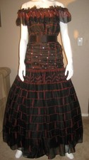 Vintage Zandra Rhodes Haute Couture Black Silk Beaded  picture