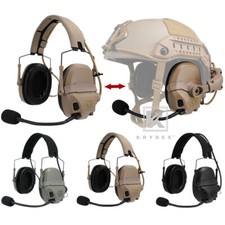 KRYDEX FCS AMP Tactical Headset Pickup Noise Reduction Earmuf fo Shooting Helmet picture