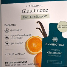 Cymbiotika Liposomal Glutathione Citrus Vanilla 12x5mL 2 fl oz Exp 06/2027 picture