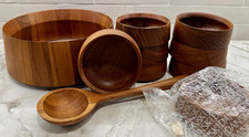 MCM Dansk Jens Quistgaard Teak Salad Bowl Set (10 Pcs) - Denmark - EUC picture