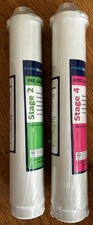 Pure Blue H2O Stage 2 & 4 pre-carbon & post-carbon replacement water filters NEW picture