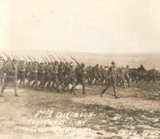 WWI Army Soldiers Rifles 89th Infantry Pershing Real Photo Postcard RPPC  picture