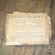 Bogatzky A Golden Treasury for the Children of God Leather K Spence 1798 picture