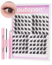 outopen Manga Lash Clusters Fox Eye Lashes DIY 1 count (Pack of 1), black picture