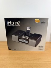 iHome iH5B Radio Clock Speaker Ipod Nano Dock New In Box picture