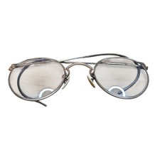 Vintage American Optical Round Wire Glasses Frame Stamped FULVUE 01/10-12K GF picture