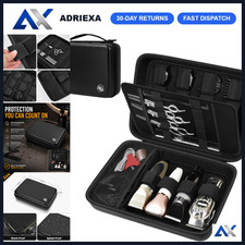 Hard Travel Case for Hair Clippers & Barber Tools - Organizer, Black Storage Box picture