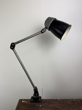 Vintage BHI Lo-Vo-Lite 2 Arm Machinist Lamp - 1950s Industrial Workshop Light picture