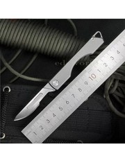 TC4 Titanium Keychain Utility Knife Scalpel Blade Outdoor Folding Knife EDC Tool picture
