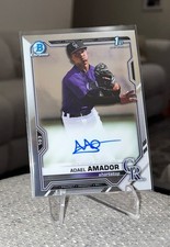 2021 Bowman Chrome Prospects Auto Adael Amador #CPA-AAM Auto ROCKIES 🔥🔥 picture