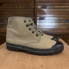 Inter-Tec by Stearns Men’s Tan Canvas Combat Hiking Boots Lug Sole Size Unmarked picture