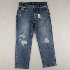 Express Jeans Womens 6P 6 Petite Blue Boyfriend Mid Rise Light Wash NWT NEW picture