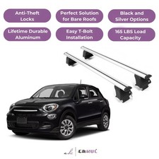 ERKUL Roof Rack Crossbars For FIAT 500X 2016-2023 Naked Roof Aluminum Silver picture