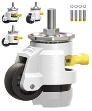 Leveling Stem Casters Set of 4 Heavy Duty Retractable 1/2