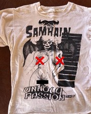 Samhain Unholy Passion Vintage 90s Horror Punk Rock Black Shirt picture
