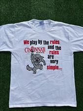 Vintage 1990s UC Cincinnati Bearcats aloud Trash Talk Sports Tee Medium picture
