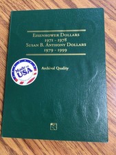 Eisenhower-Anthony Dollars 1971-1999 complete Album, please see pics. Circulated picture