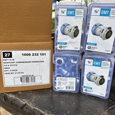 160 Pcs 1/2” EMT Raintight Compression Connectors Commercial Electric picture