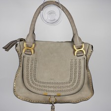 * Chloe Suede Marcie Medium Beige Shoulder Bag picture