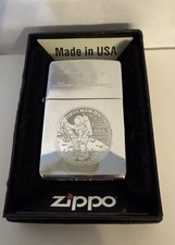 Zippo Lighter 1969-1994 Moon Landing 25th Silver Anniversary Man On The Moon NIB picture
