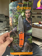 Gerber Bear Grylls Survival paracord Knife 3.25in SS Full Tang w/ Sheath picture