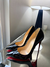 Christian Louboutin So Kate 120 Black Patent Pumps Size 38.5 picture