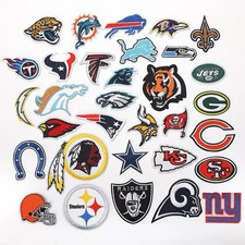 NFL Logo Football 32 Teams iron sew on patch SIZE UP to 3” US STOCK SHIP 1 Day / picture