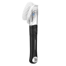 MR.SIGA Soap Dispensing Dish Brush, Kitchen Brush for Pot 26.5*5*7cm, Black picture