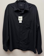 NEW UNIQLO x :C Men’s Long Sleeve Black Button Down Shirt L picture
