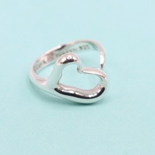 Tiffany & Co. Elsa Peretti Open Heart Ring Sterling Silver 925 Size: US 5.5 picture