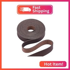 GORGECRAFT Dark Brown Genuine Leather Strap Strip 1/2 Inch Wide 79 Inch Long Lea picture