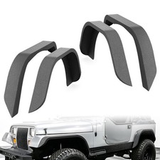 4 x Front & Rear Fender Flares For 1987-1996 Jeep Wrangler YJ, Carbon Steel picture