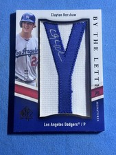 CLAYTON KERSHAW 2009 UPPER DECK SP AUTHENTIC BY THE LETTER AUTO /10 DODGERS “Y” picture