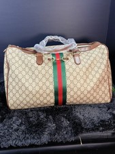 Gucci GG Monogram Web Stripe Satchel Top Handle Zip, Dust Bag/Box, Gold picture
