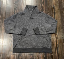 J. Crew Vintage Fleece Shawl Sweater Men’s Large Charcoal Gray Cotton  picture