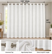 NICETOWN White Blackout Curtain Panel 100