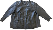 Women's Maggie Barnes 3X/4x Plus Black Moto Bike Leather Jacket Size 26/28 picture