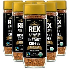 Rex Coffee Organic Fairtrade Freeze-Dried Instant Medium Roast Arabica, 3.53 oz picture