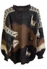 Mens Vintage 100% Alpaca Wool Sweater Handmade In Bolivia Sz Med/Large 41