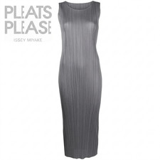 Pleats Please Issey Miyake Sleeveless Pleated Midi Dress picture