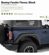 Brand New Bestop Fender Flares – 2021–2026 Ford Bronco 4-Door picture