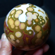 Rare 467G 69mm Natural Polished Orbicular Ocean Jasper Ball Reiki Healing A4248 picture