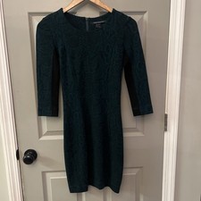 French Connection Women's Dark Teal/Black Dress Size 2 picture