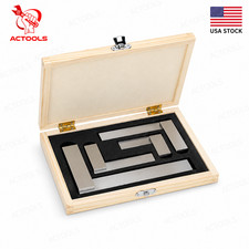 Precision Steel Hardened Square 4Pcs Set Ground Machinist Tool 2
