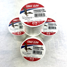 4 Spools Premium Eagle Claw Fishing Line 20 Pound Test 600 yds each spool picture